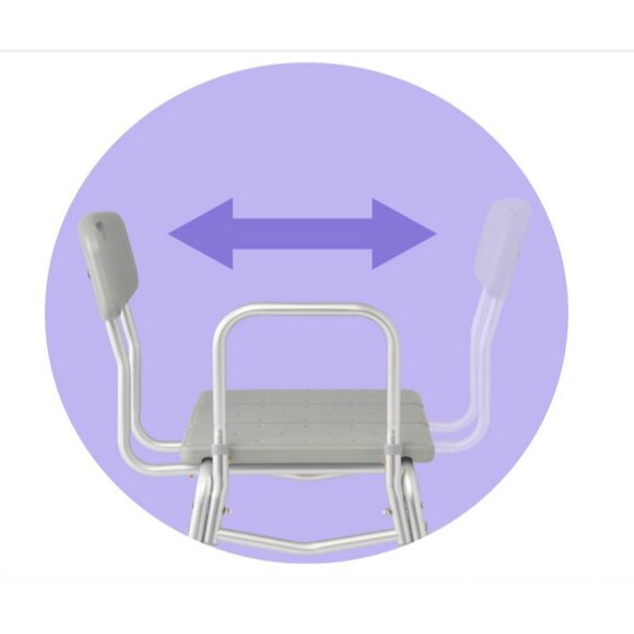 Medline Adjustable Transfer Bench for Bathtubs and Shower Slip-Resistant, 400 lb - Picture 5 of 9